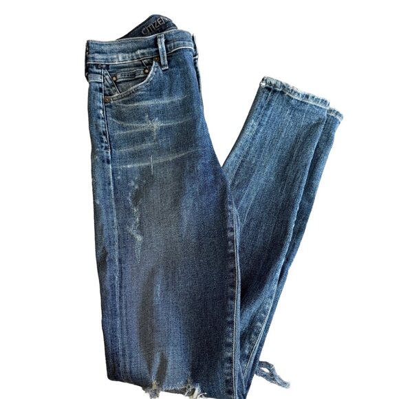 Citizens of Humanity Women's Sz 26 Rocket High Rise Skinny Distressed Jeans - Picture 3 of 11